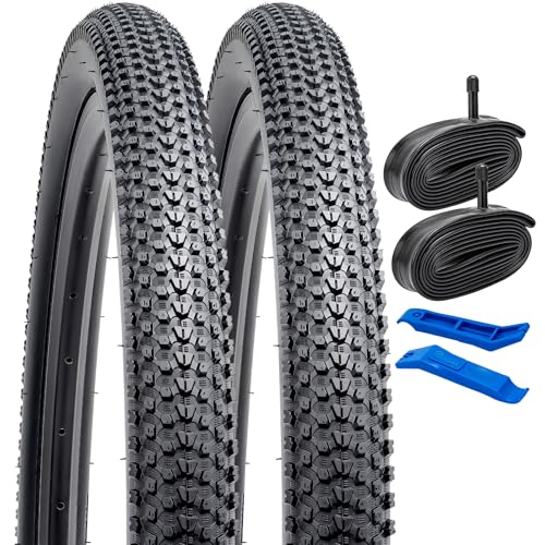 YunSCM 2er-Pack Faltbar 24 Zoll Reifen 24x1.95 Plus 2er-Pack 24 Zoll Schlauch AV32mm Ventil kompatibel 50/54-507 Mountainbike 24x1.90 24x1.95 24x2.0 Fahrradreifen und Schlauch YunSCM 2er-Pack Faltbar 24 Zoll Reifen 24x1.95 Plus 2er-Pack 24 Zoll Schlauch AV32mm Ventil kompatibel 50/54-507 Mountainbike 24x1.90 24x1.95 24x2.0 Fahrradreifen und Schlauch von YunSCM