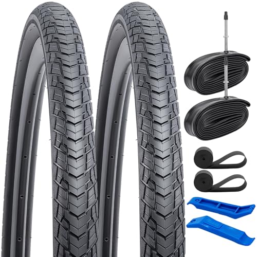 YunSCM 2er-Pack 700C Fahrradreifen 28x1.25 700x32C Mantel 32-622 Plus 2er-Pack 700C Schlauch 700x25/32C FV60mm Presta Valve kompatibel Rennrad 700x32C Reifen und schlauche YunSCM 2er-Pack 700C Fahrradreifen 28x1.25 700x32C Mantel 32-622 Plus 2er-Pack 700C Schlauch 700x25/32C FV60mm Presta Valve kompatibel Rennrad 700x32C Reifen und schlauche von YunSCM