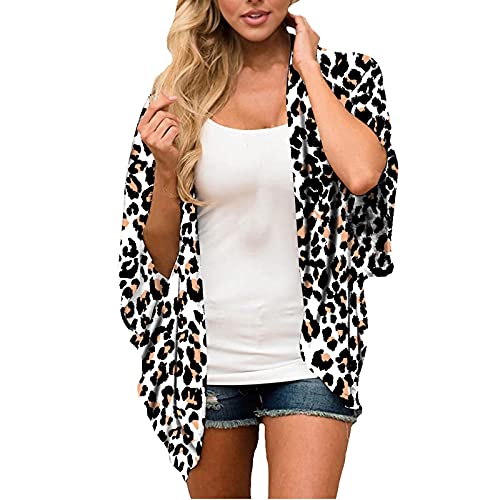 YunYoud Damen Kimono Damen Sexy Cardigan Damen Kurz Chiffon Strandkleid Bikini Cover Up Strandponcho Strandurlaub Badeanzug Sommer Bademode Strand Vertuschen Strandtunika Lose Boho Pareos Strand von YunYoud