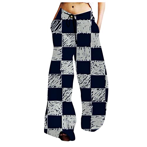 YunYoud Haremshose Damen Lockere Totenkopf Drucken Sommerhose 7/8 Freizeithose Boho Pumphose Elastischer Bund Jogginghose mit Weitem Bein Halloween Hosen Herbst Hose Yogahose von YunYoud