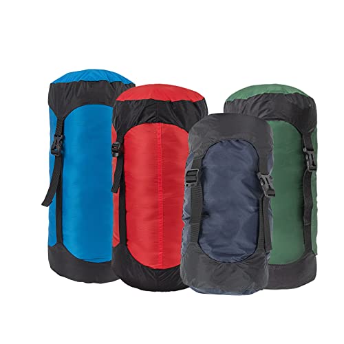 Kompressionssack, 5L/8L/18L/25L/35L Leichte Kompressionssäcke Taschen Schlafsack Sachen Aufbewahrungssäcke für Rucksacktouren Camping Wandern (Rot,18L) von Yundxi