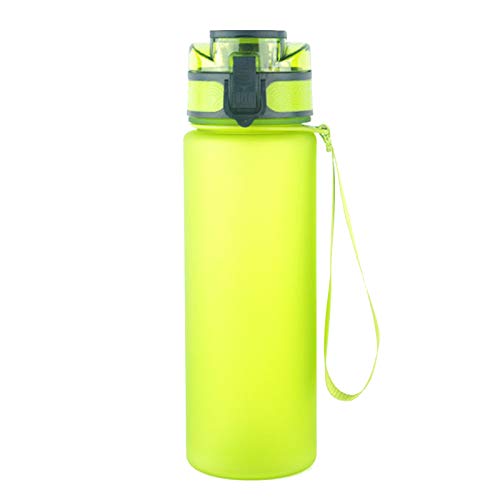 Yunnaty 740 Ml AußEn Sport Wasserflasche Tragbare Auslaufsichere Wasser Flaschen für Touren Wandern Camping Radfahren Gelb von Yunnaty