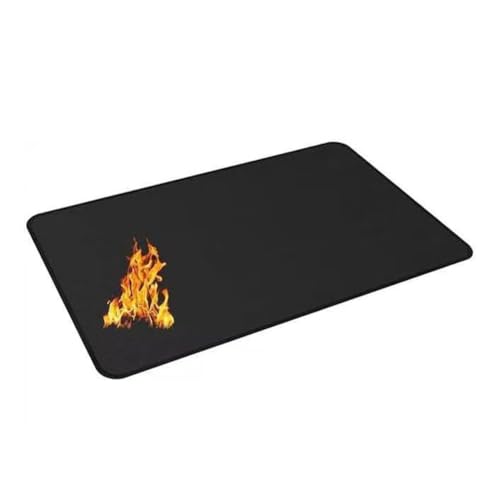 Yunnaty Feuerbeständige Grillmatte, BBQ-Grillmatte, Faltbar, Ölbeständig, Grill-Bodenpolster, Feuerfeste Bodenmatte, Feuerstellenmatte für Terrassen von Yunnaty