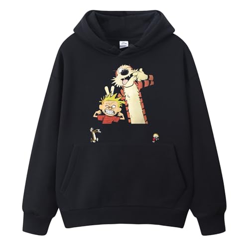 Hoodie Cal.Vin Hobbes Bill Watterson Cartoon Muster Bedruckt Pullover Sweatshirt, Spaß Humor Langarm Sweatshirt Mode Casual Sweatshirt Vintage Jacke Jungen Mädchen Pullover-Black||XS Hoodie Cal.Vin Hobbes Bill Watterson Cartoon Muster Bedruckt Pullover Sweatshirt, Spaß Humor Langarm Sweatshirt Mode Casual Sweatshirt Vintage Jacke Jungen Mädchen Pullover-Black||XS von Yuogkk
