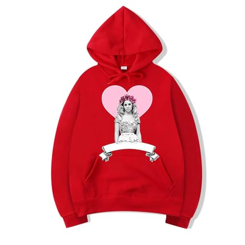 Hoodie Marina Diamandis Fashion Loose Casual Pullover, Langarm Damen Sweatshirt Klassisches Vintage Herren Jacke Bedrucktes Muster Top Hip Hop Sportbekleidung Running Fitness Sweatpants-red||4XL von Yuogkk