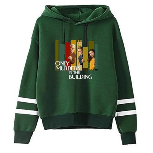 Hoodie Only Murders In The Building Männer und Frauen Pullover Sweatshirt, Klassisch Retro Rundhals Sweatshirt Lose Mode Plus Size Jacke Rollenspiel Mantel Warmer Pullover Langarm Top-black||XXS von Yuogkk