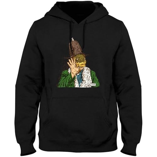 Kapuzenpulli Captain Beefheart Männer und Frauen Langarm-Sweatshirt, Mode lässigen Pullover Rollenspiel Tops lose Jacke Cartoon-Druck Langarm-Pullover Rundhalsausschnitt Langarm-Pullover-white||XS von Yuogkk