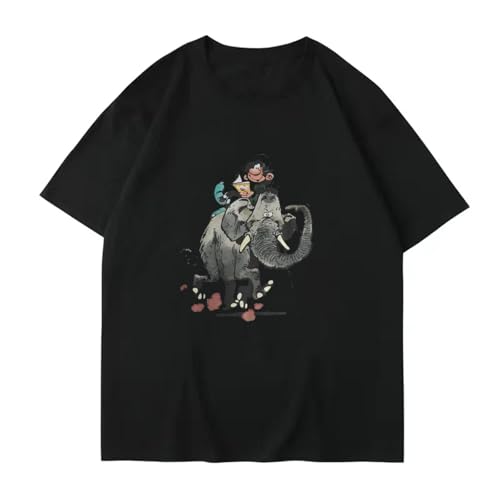 T-Shirt Gaston Lagaffe Fashion Trend Cotton Sweatshirt, Männer Frauen Vintage Rundhalsausschnitt Kurzarm Cartoon Printed Tank Top Fun Pattern Sportswear Role Play Shirt 2D Casual Top-black||XXS T-Shirt Gaston Lagaffe Fashion Trend Cotton Sweatshirt, Männer Frauen Vintage Rundhalsausschnitt Kurzarm Cartoon Printed Tank Top Fun Pattern Sportswear Role Play Shirt 2D Casual Top-black||XXS von Yuogkk