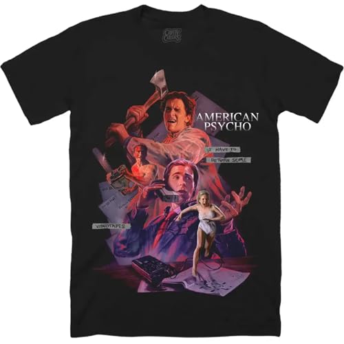 T-Shirt american-psycho Männer und Frauen Baumwolle Rundhalsausschnitt Sweatshirt, Vintage klassisches Shirt Mode lässig Trend kurze Ärmel Gefühl spielen Horror Top Thriller Film Jacke-black||XS T-Shirt american-psycho Männer und Frauen Baumwolle Rundhalsausschnitt Sweatshirt, Vintage klassisches Shirt Mode lässig Trend kurze Ärmel Gefühl spielen Horror Top Thriller Film Jacke-black||XS von Yuogkk