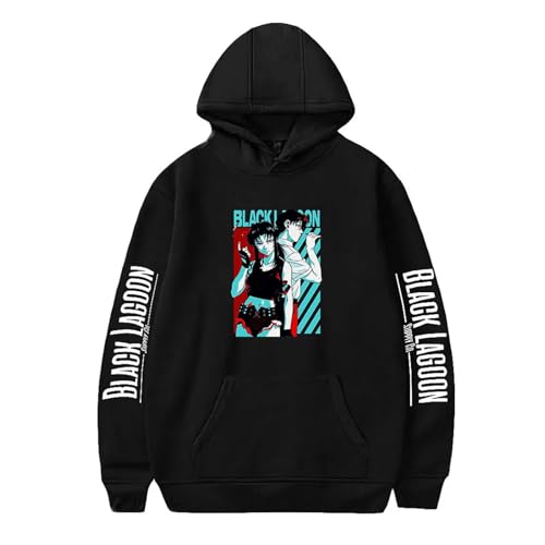 Yuogkk Hoodie Black Lagoon Long Sleeve Loose Casual Pullover, Rollenspiel Sweatshirt mit Tasche Reißverschluss Jacke Cartoon Print Muster Polo Shirt Fun Trendy Top-Black||XXS Yuogkk Hoodie Black Lagoon Long Sleeve Loose Casual Pullover, Rollenspiel Sweatshirt mit Tasche Reißverschluss Jacke Cartoon Print Muster Polo Shirt Fun Trendy Top-Black||XXS von Yuogkk