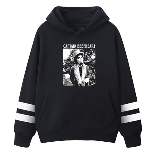 Yuogkk Hoodie Captain Beefheart Fashion Fun Pullover, Cartoon Print Sweatshirt Männer und Frauen Langarm Pullover Rollenspiel Tops lässig lose Jacke-Black||XS von Yuogkk