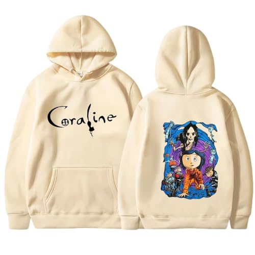Yuogkk Hoodie Coraline Herren Damen Pullover, Fashion Casual Langarm Sweatshirt Horror Fantasy Bedruckte Jacke Spaß Muster Jacke Vintage Klassisches Top Rollenspiel Sportbekleidung-White||XXS Yuogkk Hoodie Coraline Herren Damen Pullover, Fashion Casual Langarm Sweatshirt Horror Fantasy Bedruckte Jacke Spaß Muster Jacke Vintage Klassisches Top Rollenspiel Sportbekleidung-White||XXS von Yuogkk