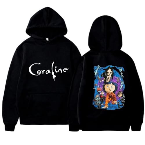 Yuogkk Hoodie Coraline Herren Damen Pullover, Fashion Casual Langarm Sweatshirt Horror Fantasy Bedruckte Jacke Spaß Muster Jacke Vintage Klassisches Top Rollenspiel Sportbekleidung-White||XXS Yuogkk Hoodie Coraline Herren Damen Pullover, Fashion Casual Langarm Sweatshirt Horror Fantasy Bedruckte Jacke Spaß Muster Jacke Vintage Klassisches Top Rollenspiel Sportbekleidung-White||XXS von Yuogkk