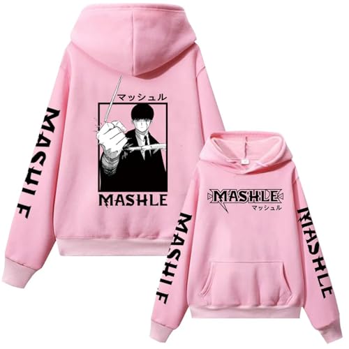 Yuogkk Hoodie Mashle: Magie und Muskeln Männer Frauen Sweatshirt Cartoon-Muster Pullover Mode Casual Sweatshirt Atmungsaktiv Langarm Herbst und Winter Jacke Rollenspiel Shirt-White||XXS von Yuogkk