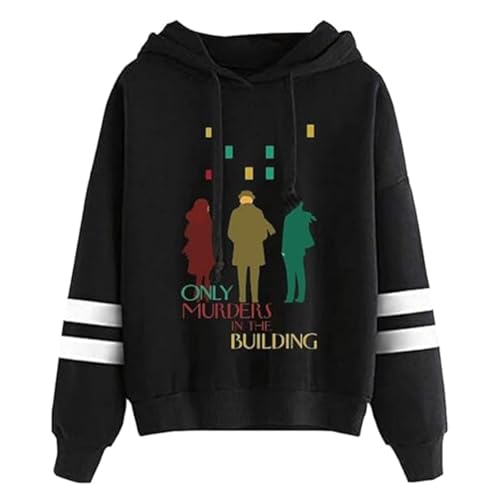 Yuogkk Hoodie Only Murders In The Building Loose Fashion Pullover, Klassisches Retro bedrucktes Sweatshirt Herren und Damen Langarm Jacke Plus Size Mantel Rollenspiel Pullover-Black||XXS Yuogkk Hoodie Only Murders In The Building Loose Fashion Pullover, Klassisches Retro bedrucktes Sweatshirt Herren und Damen Langarm Jacke Plus Size Mantel Rollenspiel Pullover-Black||XXS von Yuogkk