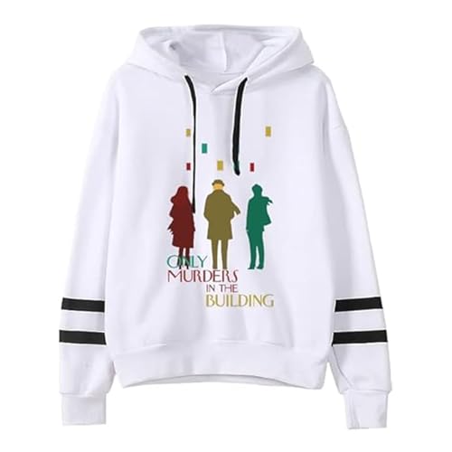 Yuogkk Hoodie Only Murders In The Building Loose Fashion Pullover, Klassisches Retro bedrucktes Sweatshirt Herren und Damen Langarm Jacke Plus Size Mantel Rollenspiel Pullover-Black||XXS von Yuogkk