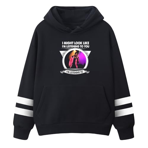 Yuogkk Hoodie Shakin' Stevens Langarm-Sweatshirt für Männer und Frauen, Cartoon Print Muster Pullover Mode Fun Crew Neck Pullover Lose Casual Top Role Play Jacke-Black||XS von Yuogkk