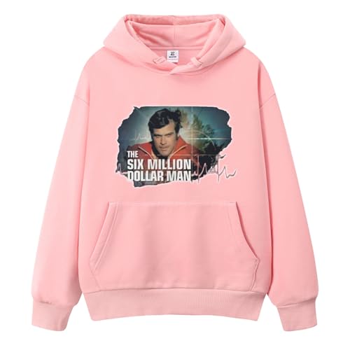 Yuogkk Hoodie The Six Million Dollar Man Unisex Sweatshirt,70s Classic Vintage Pullover Lose Casual Plus Size Jacke Travel Set Fun Printed Pattern Pullover-Black||XXS von Yuogkk