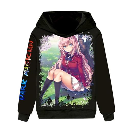 Yuogkk HoodieClassroom of The Elite Männer und Frauen Langarm-Sweatshirt, 3D-Cartoon-Muster Pullover Spaß Bedruckte Jacke verdickt weiches Sweatshirt Mode Trend Polo-Shirt-Black||XXS von Yuogkk