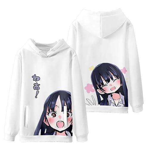 Yuogkk Kapuzenpulli Die Gefahren in Meinem Herzen Langärmelig Locker Lässig Pullover,Rollenspiel Sweatshirt Mit Taschen Reißverschluss Jacke Cartoon Druckmuster Polo Shirt Spaß Trendy Top-White||XXS von Yuogkk