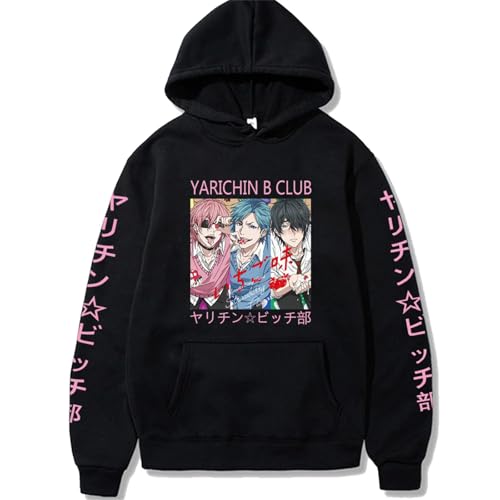 Yuogkk Kapuzenpulli Yarichin Bitch Club Running Sweatshirt Strapazierfähiger Pullover Langarm-Sweatshirt Lose Bequemer Warmer Kapuzenpulli mit Tasche Jacke-White||XXS von Yuogkk