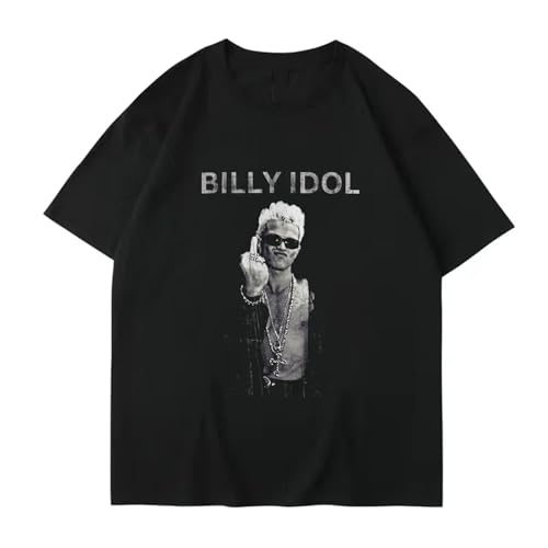 Yuogkk T-Shirt Billy Idol Männer und Frauen Spaß gedruckt Sweatshirt, Baumwolle Rundhalsausschnitt Shirt Mode lose Weste Rock Retro Ära Kurze Ärmel Klassische Streetwear-Black||XS Yuogkk T-Shirt Billy Idol Männer und Frauen Spaß gedruckt Sweatshirt, Baumwolle Rundhalsausschnitt Shirt Mode lose Weste Rock Retro Ära Kurze Ärmel Klassische Streetwear-Black||XS von Yuogkk