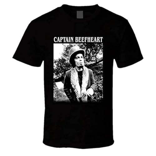 Yuogkk T-Shirt Captain Beefheart Fun Muster Sweatshirt, Cartoon Druck Lange Ärmel Kurze Ärmel Mode lässig Shirt Männer und Frauen niedlich lässig Jacke Rollenspiel Tops-Black||XS von Yuogkk