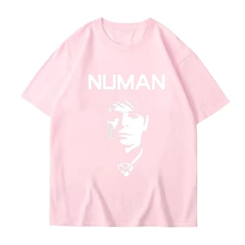 Yuogkk T-Shirt Gary Numan Herren Rock Kurzarm, Damen Baumwolle Shirt Mode Casual Sweatshirt Rollenspiel Tops Vintage gedruckt Tank Top Spaß Gemustert Reisekleidung-Black||XXS von Yuogkk