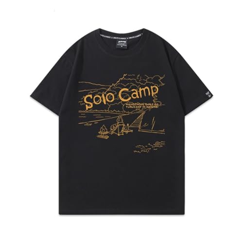 Yuogkk T-Shirt Laid-Back Camp Männer und Frauen lose lässige kurzärmelige, Cartoon-Muster Sweatshirt Laufen Reise Jacke Baumwolle gedruckt Harajuku Top ärmellose Weste-Black||XS Yuogkk T-Shirt Laid-Back Camp Männer und Frauen lose lässige kurzärmelige, Cartoon-Muster Sweatshirt Laufen Reise Jacke Baumwolle gedruckt Harajuku Top ärmellose Weste-Black||XS von Yuogkk