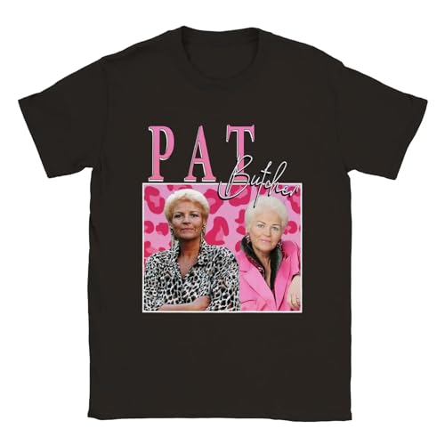 Yuogkk T-Shirt Pat Butcher Spaß gedruckt Sweater, Baumwolle Mode Kurzarm Männer und Frauen Rundhalshemd Vintage Muster Top Rollenspiel Pullover-pink||XS von Yuogkk