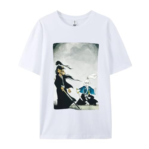 Yuogkk T-Shirt Usagi Yojimbo Männer und Frauen Cartoon Rollenspiel Kurze Ärmel, Retro-Rundhals-Sweatshirt Spaß Kaninchen Strickjacke Bequeme Sportbekleidung lose lässige Oberteile-Black||XS Yuogkk T-Shirt Usagi Yojimbo Männer und Frauen Cartoon Rollenspiel Kurze Ärmel, Retro-Rundhals-Sweatshirt Spaß Kaninchen Strickjacke Bequeme Sportbekleidung lose lässige Oberteile-Black||XS von Yuogkk