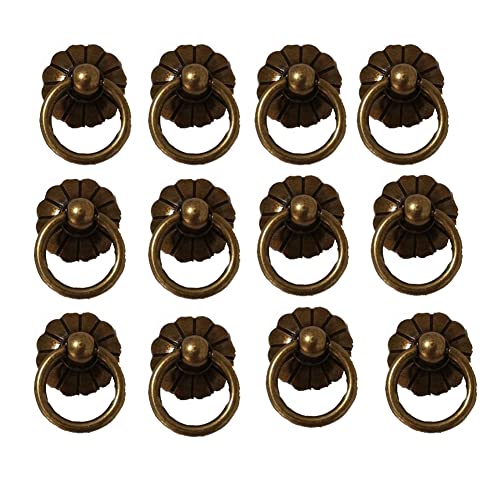 Yurosiay 12 Stück Vintage Schubladen Ringgriffe Metall Möbelknöpfe Ring Antike Schubladengriffe Möbelgriffe Ring Schrankknöpfe Ring Mit Schraube für Möbel Schrank Kommode Bronzefarben 36×25mm Yurosiay 12 Stück Vintage Schubladen Ringgriffe Metall Möbelknöpfe Ring Antike Schubladengriffe Möbelgriffe Ring Schrankknöpfe Ring Mit Schraube für Möbel Schrank Kommode Bronzefarben 36×25mm von Yurosiay