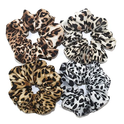 Yurosiay 4 Stück Damen Leopard Scrunchie Haargummi Elastische Stoff Haargummis Bunt Leopardenmuster Scrunchies Leopard Haarbänder Pferdeschwanz Halter Leopard Haarschmuck für Frauen und Mädchen Yurosiay 4 Stück Damen Leopard Scrunchie Haargummi Elastische Stoff Haargummis Bunt Leopardenmuster Scrunchies Leopard Haarbänder Pferdeschwanz Halter Leopard Haarschmuck für Frauen und Mädchen von Yurosiay