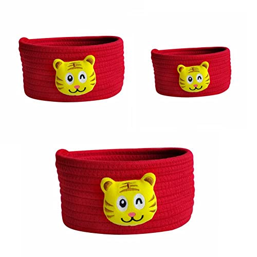 Yurosiay Aufbewahrungskorb 3er Set Handgemachte Geflochten Korb Baumwollseil Süße Spielzeug Körbe Aufbewahrungsboxen Mehrzweck Körbe Aufbewahrung Baumwolle Strickkorb Für Zuhause Büro Rot Yurosiay Aufbewahrungskorb 3er Set Handgemachte Geflochten Korb Baumwollseil Süße Spielzeug Körbe Aufbewahrungsboxen Mehrzweck Körbe Aufbewahrung Baumwolle Strickkorb Für Zuhause Büro Rot von Yurosiay