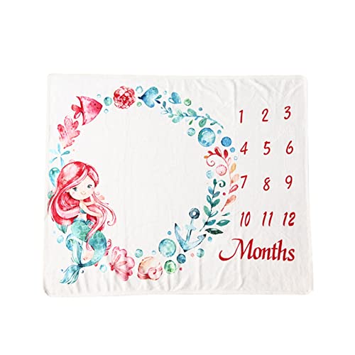 Yurosiay Baby Meilenstein Decke Neugeborene Baby Monatliche Meerjungfrau Muster Monatsdecke Baby Personalisiert Weich Fleece Fotografie Hintergrund Fotodecke Baby für Jungen Mädchen 100x75cm Yurosiay Baby Meilenstein Decke Neugeborene Baby Monatliche Meerjungfrau Muster Monatsdecke Baby Personalisiert Weich Fleece Fotografie Hintergrund Fotodecke Baby für Jungen Mädchen 100x75cm von Yurosiay