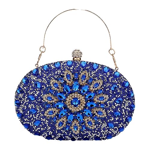 Yurosiay Bunt Strass Abendtasche Glitzer Kristall Handtasche Diamant Clutch Abendtasche Mit Abnehmbarer Griff Schulterkette Elegant Kettentasche Umhängetasche für Hochzeit Abschlussball Blau Yurosiay Bunt Strass Abendtasche Glitzer Kristall Handtasche Diamant Clutch Abendtasche Mit Abnehmbarer Griff Schulterkette Elegant Kettentasche Umhängetasche für Hochzeit Abschlussball Blau von Yurosiay