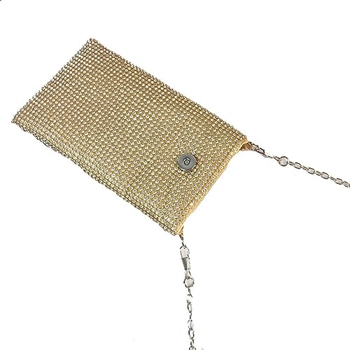 Yurosiay Damen Strass Schultertasche Glitzer Abendtasche Elegant Strass Rechtecke Handytasche Damen Strass Umhängetasche Handtasche Kettentasche Glitzer Strass Abendtasche für Party Gold Yurosiay Damen Strass Schultertasche Glitzer Abendtasche Elegant Strass Rechtecke Handytasche Damen Strass Umhängetasche Handtasche Kettentasche Glitzer Strass Abendtasche für Party Gold von Yurosiay