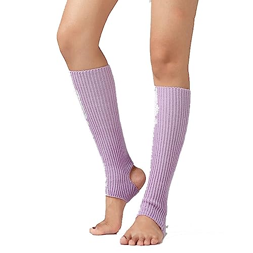 Yurosiay Gestrickte Ballett Stulpen 43cm Tanzstulpen Mädchen Damen Winter Warm Beinstulpen Strick Mit Fersenloch Weich Legwarmer Beinwarmer Stulpen für Yoga Ballett Tanz Fitness HellesLila Yurosiay Gestrickte Ballett Stulpen 43cm Tanzstulpen Mädchen Damen Winter Warm Beinstulpen Strick Mit Fersenloch Weich Legwarmer Beinwarmer Stulpen für Yoga Ballett Tanz Fitness HellesLila von Yurosiay