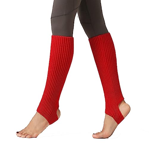 Yurosiay Gestrickte Ballett Stulpen 43cm Tanzstulpen Mädchen Damen Winter Warm Beinstulpen Strick Mit Fersenloch Weich Legwarmer Beinwarmer Stulpen für Yoga Ballett Tanz Fitness Rot Yurosiay Gestrickte Ballett Stulpen 43cm Tanzstulpen Mädchen Damen Winter Warm Beinstulpen Strick Mit Fersenloch Weich Legwarmer Beinwarmer Stulpen für Yoga Ballett Tanz Fitness Rot von Yurosiay