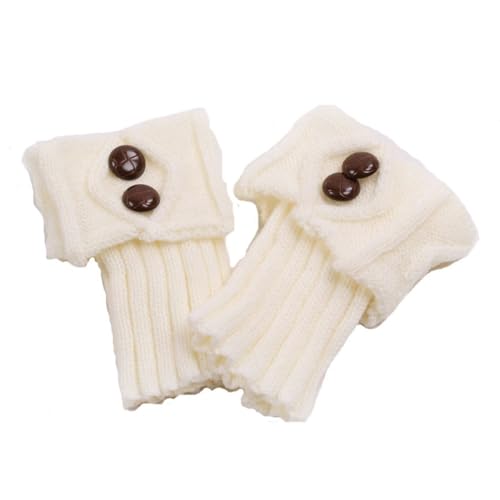 Yurosiay Kurz Beinwärmer Damen Gestrickte Beinstulpen Mit Knöpfen Winter Warme Stiefel Stulpen Stricken Häkelarbeit Legwarmer Mode Beinwärmer Stulpen für Frauen Mädchen Einheitsgröße Weiße Yurosiay Kurz Beinwärmer Damen Gestrickte Beinstulpen Mit Knöpfen Winter Warme Stiefel Stulpen Stricken Häkelarbeit Legwarmer Mode Beinwärmer Stulpen für Frauen Mädchen Einheitsgröße Weiße von Yurosiay
