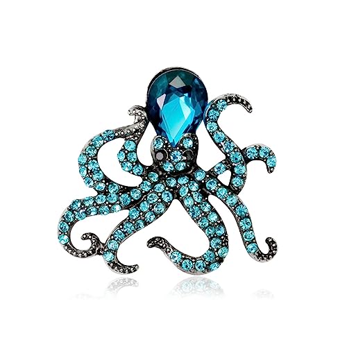 Yurosiay Strass Oktopus Brosche Bunt Ozean Tier Brosche Vintage Kristall Brosche Damen Diamant Brosche Strass Anstecknadel Modern Nette Damen Broschen für Bankett Party Blau Yurosiay Strass Oktopus Brosche Bunt Ozean Tier Brosche Vintage Kristall Brosche Damen Diamant Brosche Strass Anstecknadel Modern Nette Damen Broschen für Bankett Party Blau von Yurosiay