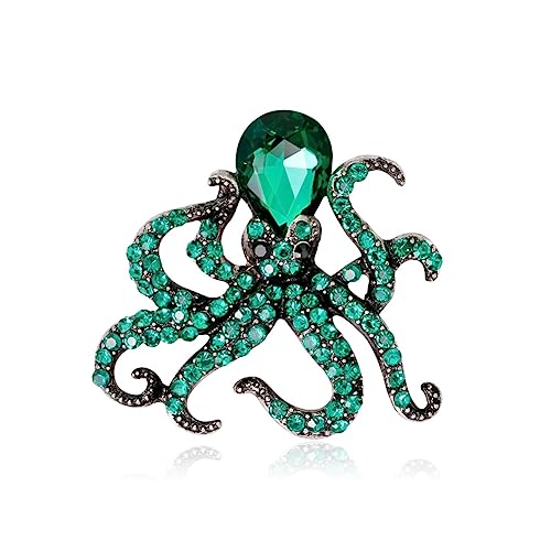 Yurosiay Strass Oktopus Brosche Bunt Ozean Tier Brosche Vintage Kristall Brosche Damen Diamant Brosche Strass Anstecknadel Modern Nette Damen Broschen für Bankett Party Grün Yurosiay Strass Oktopus Brosche Bunt Ozean Tier Brosche Vintage Kristall Brosche Damen Diamant Brosche Strass Anstecknadel Modern Nette Damen Broschen für Bankett Party Grün von Yurosiay