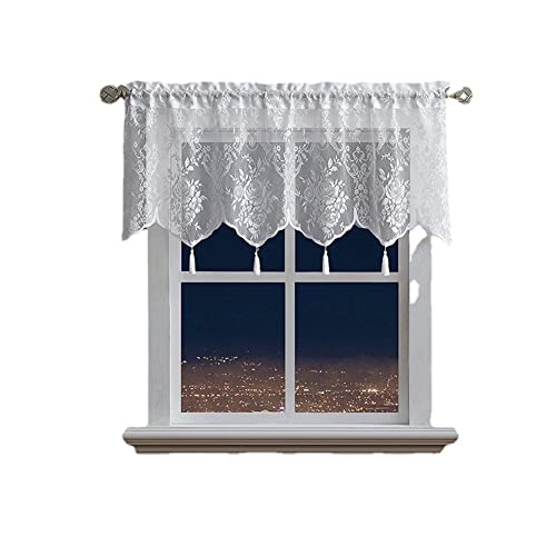 Yurosiay Weiß Spitze Scheibengardinen Kurzvorhang Küche Mit Quasten Landhausstil Bistrogardine Spitze Vintage Halbtransparente Blumen Spitzen Kurz Gardinen Kurzstores Gardinen 152x45cm Yurosiay Weiß Spitze Scheibengardinen Kurzvorhang Küche Mit Quasten Landhausstil Bistrogardine Spitze Vintage Halbtransparente Blumen Spitzen Kurz Gardinen Kurzstores Gardinen 152x45cm von Yurosiay