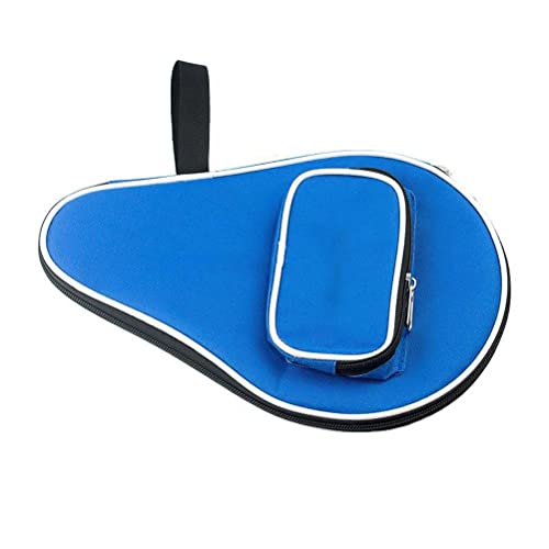 Yusat Tischtennis-Tasche, Schläger-Tragetasche mit Ball-Aufbewahrungstasche, wasserdichte Schutzhülle für Tischtennisschläger, Kratzfest (Blau) von Yusat