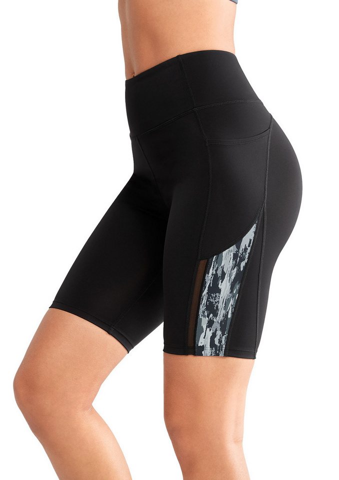 Yvette Radlerhose Damen Kurze Leggings Sport Shorts mit Tasche high waist, E110604A21 Yvette Radlerhose Damen Kurze Leggings Sport Shorts mit Tasche high waist, E110604A21 von Yvette