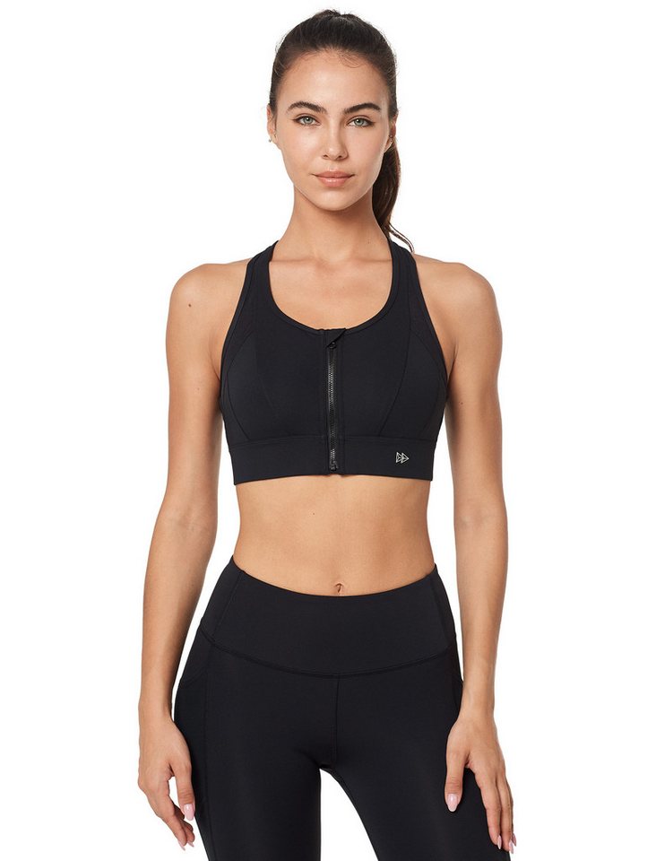 Yvette Sport-BH mit YKK Reißverschluss vorne, Mesh Ringerrücken, E100556A19 Yvette Sport-BH mit YKK Reißverschluss vorne, Mesh Ringerrücken, E100556A19 von Yvette
