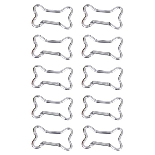 10 x Aluminiumhaken mit Knochenmuster, langlebig, Kletter-Clip, Mehrzweck, für Camping, Wandern und den täglichen Bedarf von Ywmsfl