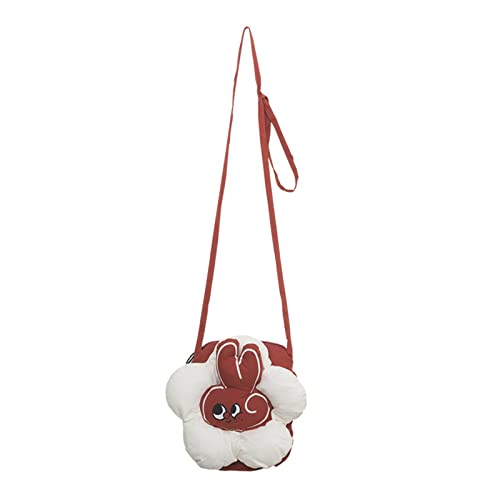 All-Matching Umhängetasche für Mädchen und Damen, Blumenform, Umhängetasche, Einkaufstasche, Dating-Tasche, rot von Ywmsfl