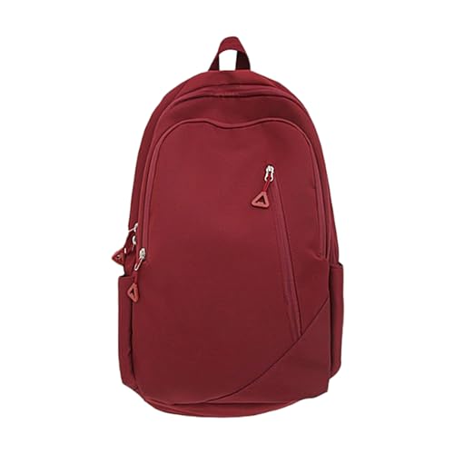 Große Kapazität, Schultasche für Teenager, Nylon, Büchertasche, Laptop-Rucksack, mehrere Taschen für Schule und den täglichen Gebrauch, rot von Ywmsfl