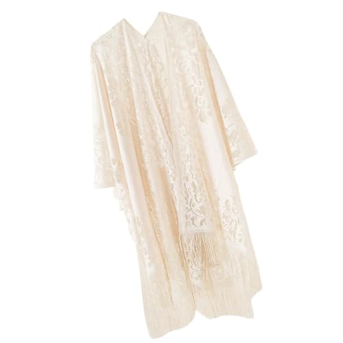 Ywmsfl Stylish Beach Coverup Kimono Frauen Badeanzug Strickjacken Coverup Spitze Badeanzug Deckung Offener Front Beach Strandketten von Ywmsfl